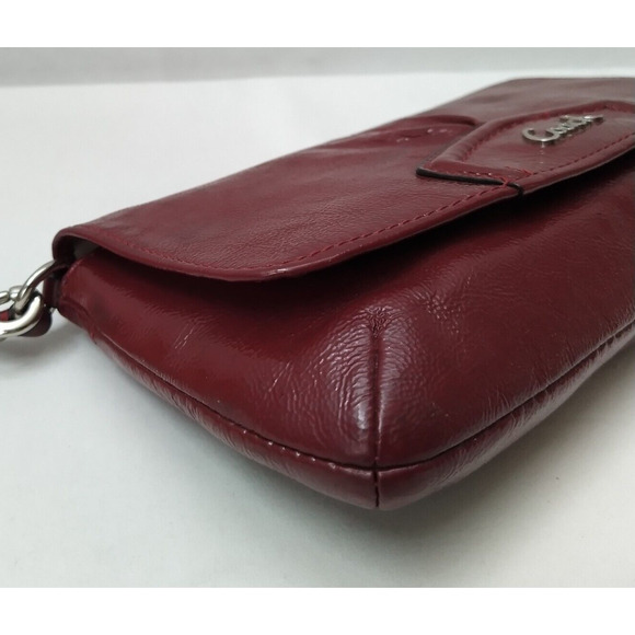 Coach Ashley Red Leather Credit Card Large Wristlet Wallet - Picture 10 of 14